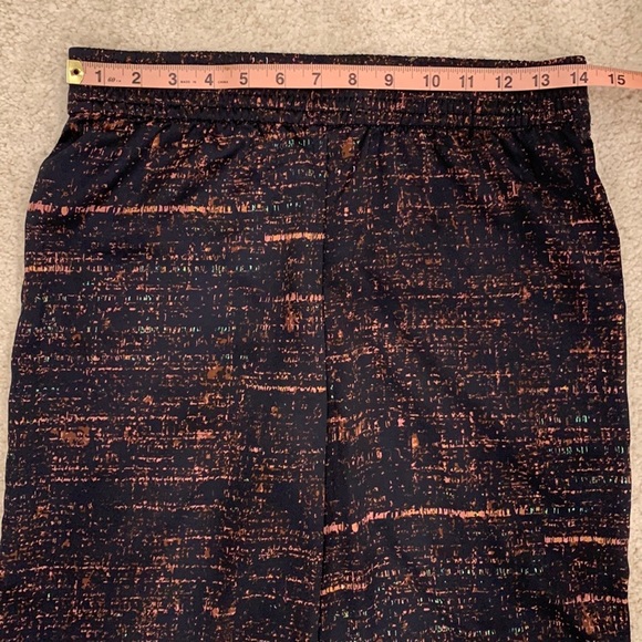 H&M Wide Cut High Rise Satin Pattern Pants - Picture 8 of 13